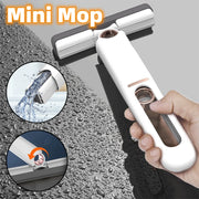 Portable Mini Squeeze Mop – One-Hand Self-Wringing Cleaning Mop with Cotton Heads